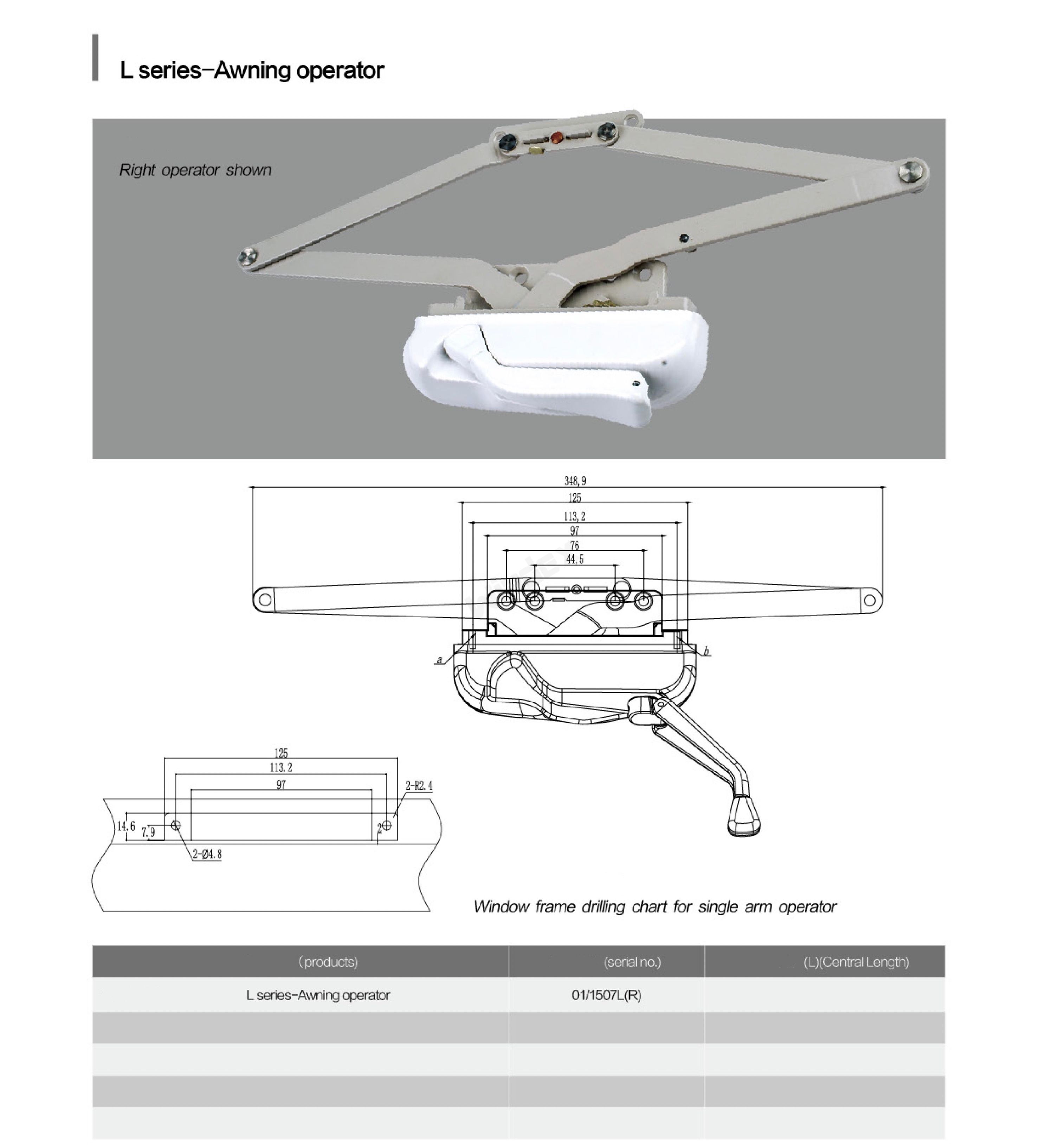 L Series - Awning Operator