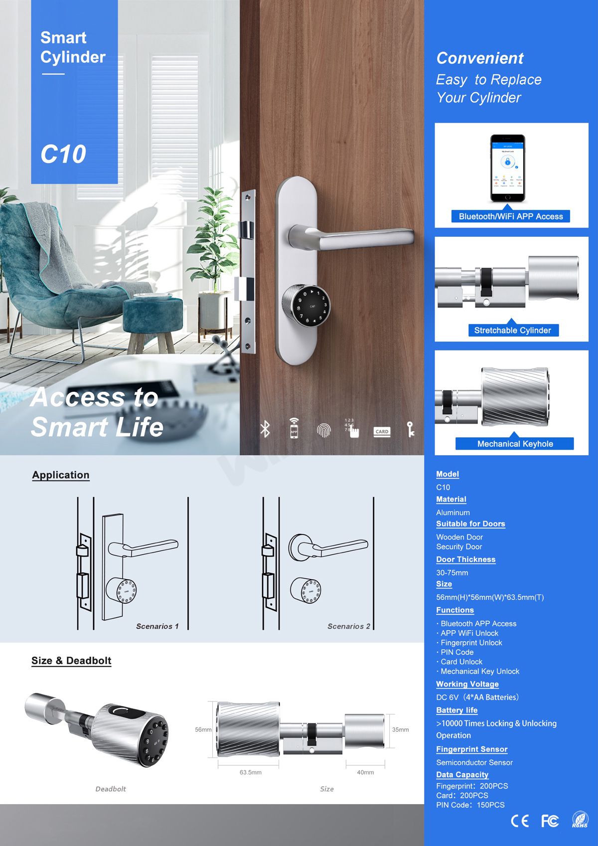 Smart Door Lock C10