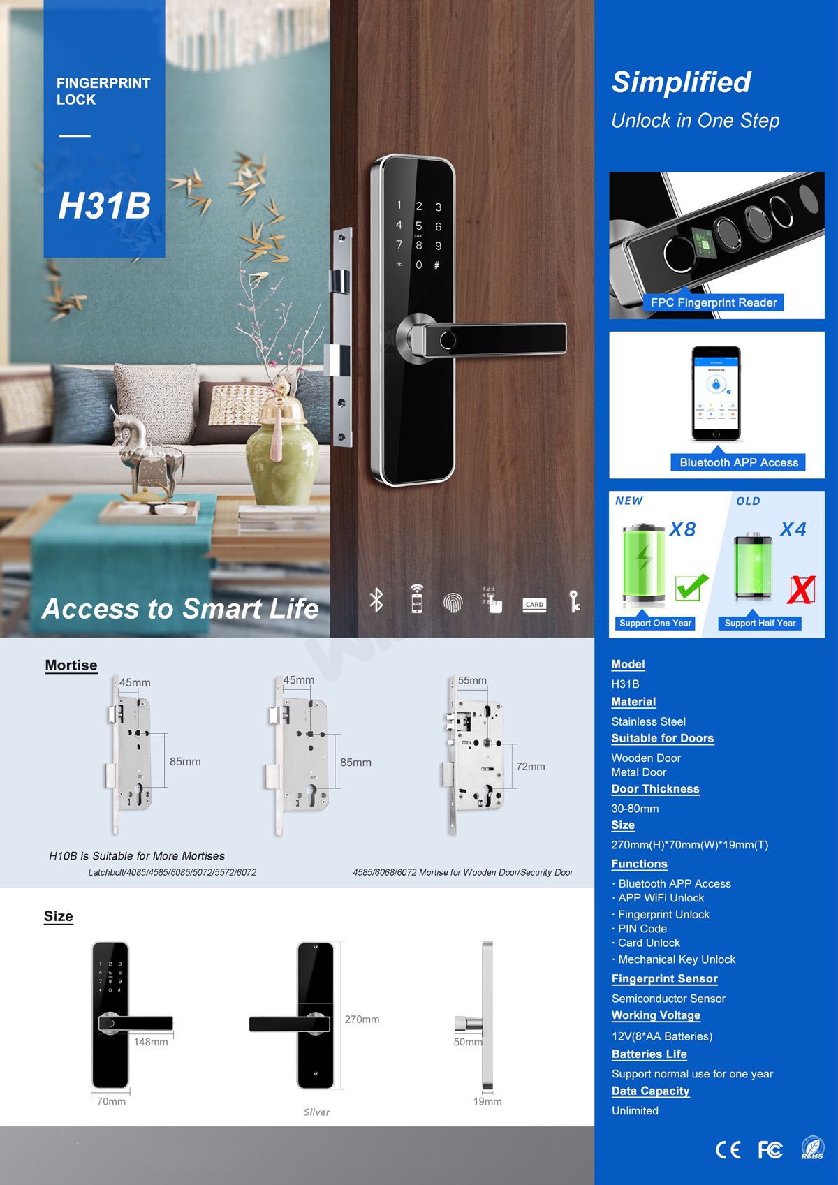 Smart Door Lock H31B