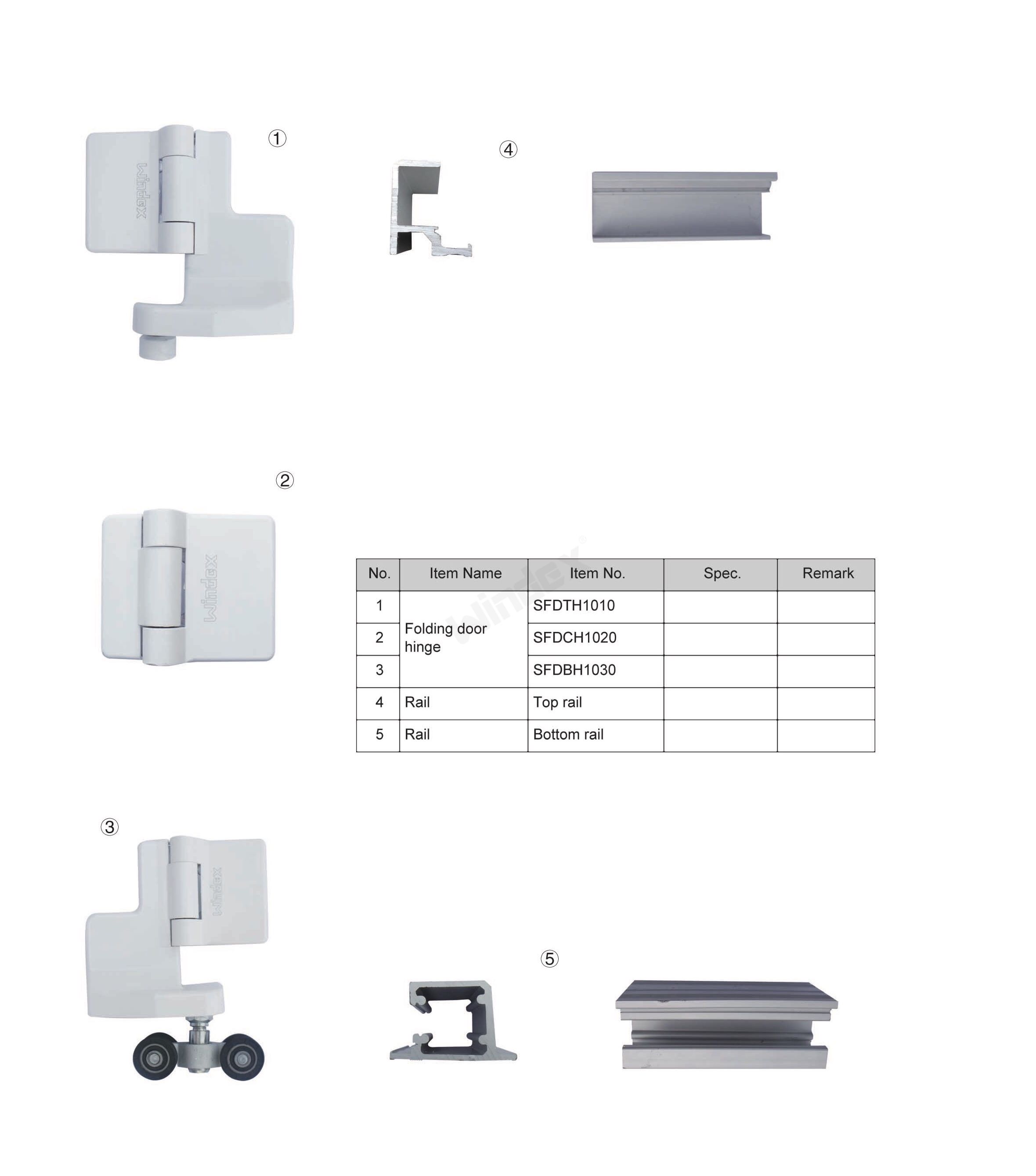 Slide-folding door hardware TLZD0010