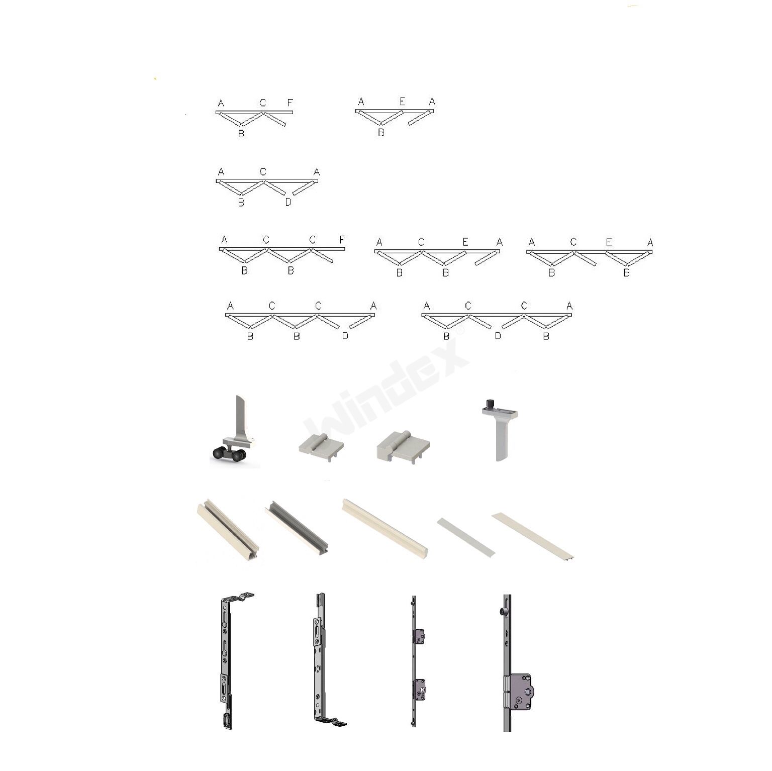 Slide-folding door hardware TLZD0010